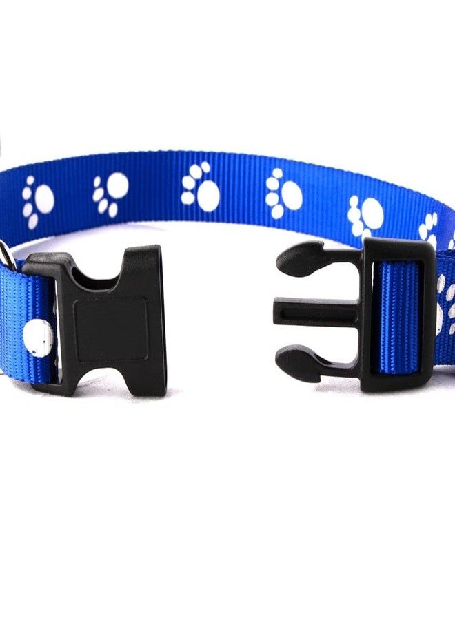 Pups&Pets طوق نايلون قابل للتعديل من Pups&Pets، مزين بطبعة مخالب لطيفة، مناسب للكلاب الصغيرة والقطط، مقاس 15 مم، لون أزرق - Image 5